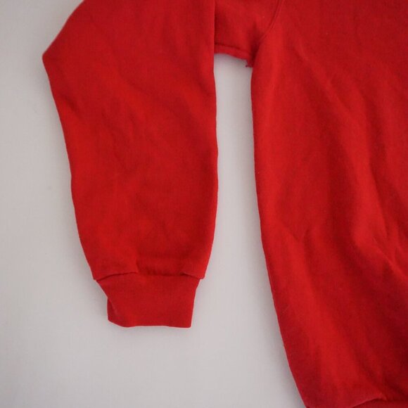 Vintage Top Stitch Morning Sun Red Embroidered Sleeping Kitten Crew Sweater L - Picture 8 of 10